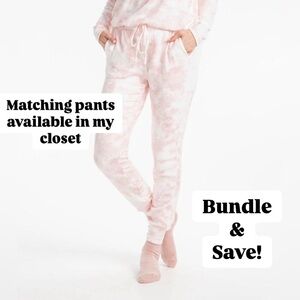 NWT hooded zip sweatshirt terry style & co. Petite coral tie dye woman’s LP